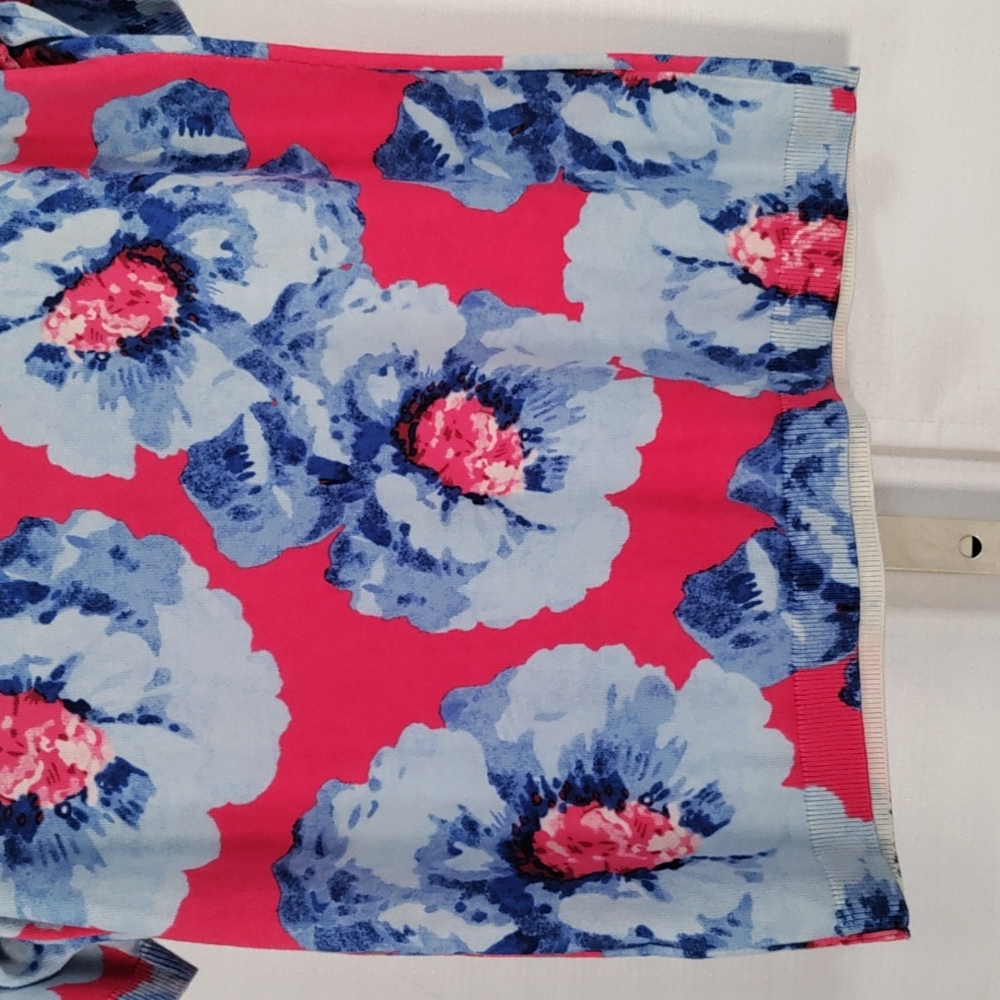 *D117 Talbots pink and blue floral print sweater PS CLEARANCE - Picture 10 of 12